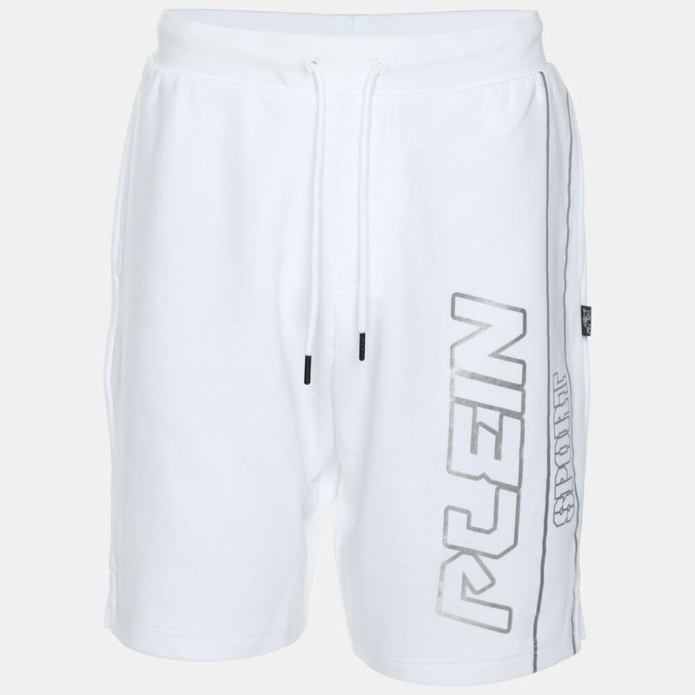 Plein Sport White Jersey Logo Printed Short M